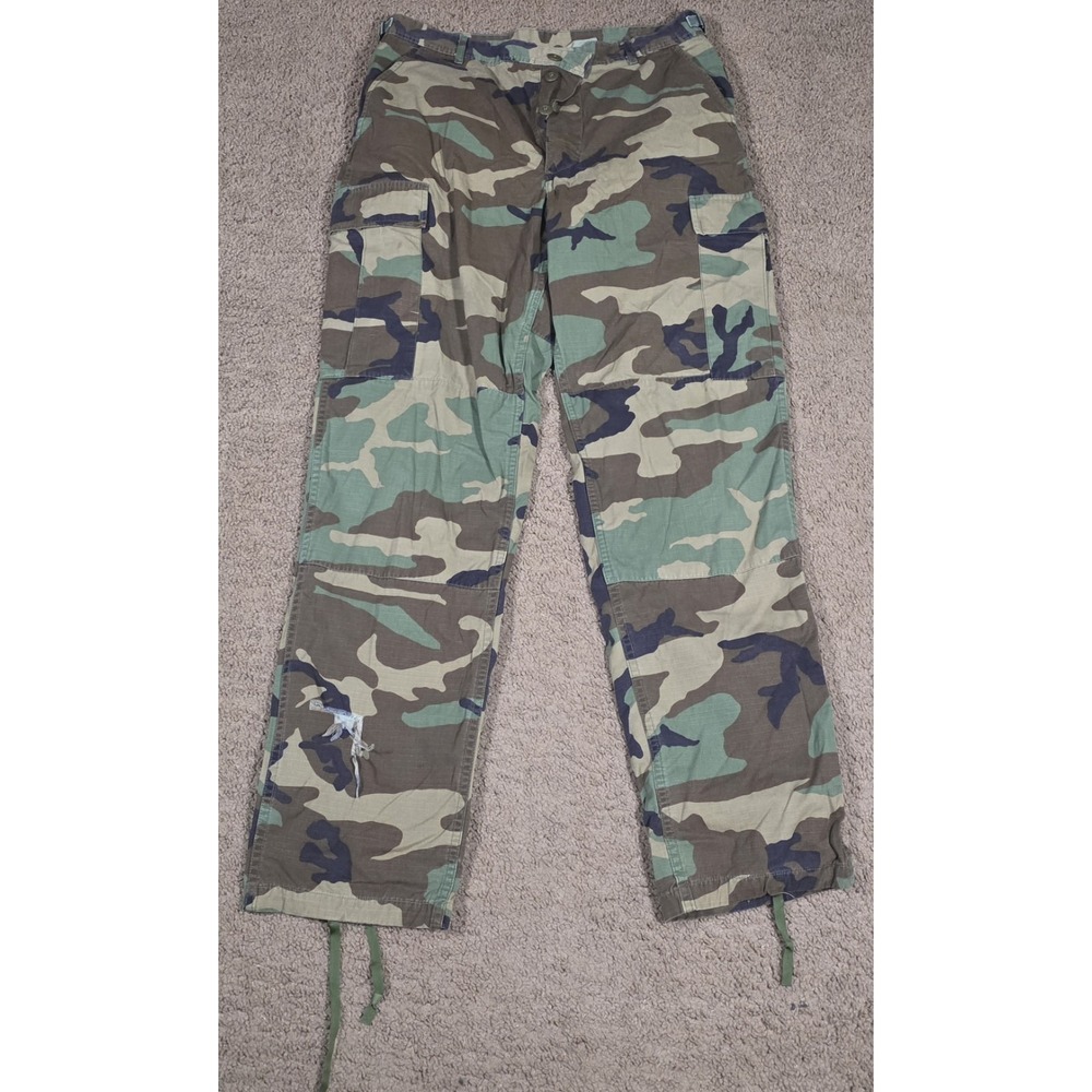 USGI Military Surplus 90s BDU  Pants Medium Long Woodland Camo M81 Distressed